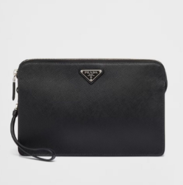 Prada Pochette en cuir Saffiano