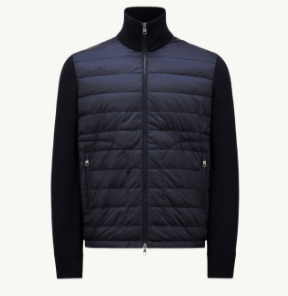 Veste Moncler Matelassée Bleu Marine