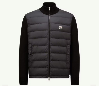 Moncler Cardigan Matelassé Noir